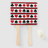 4枚のカードスーツ ハンドファン (正面&裏面)