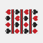 4枚のカードスーツ フリースブランケット (正面(横))
