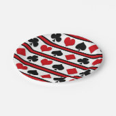 4枚のカードスーツ ペーパープレート (アングル)