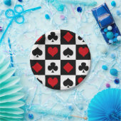 4枚のカードスーツ ペーパープレート (パーティー)