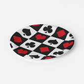 4枚のカードスーツ ペーパープレート (アングル)