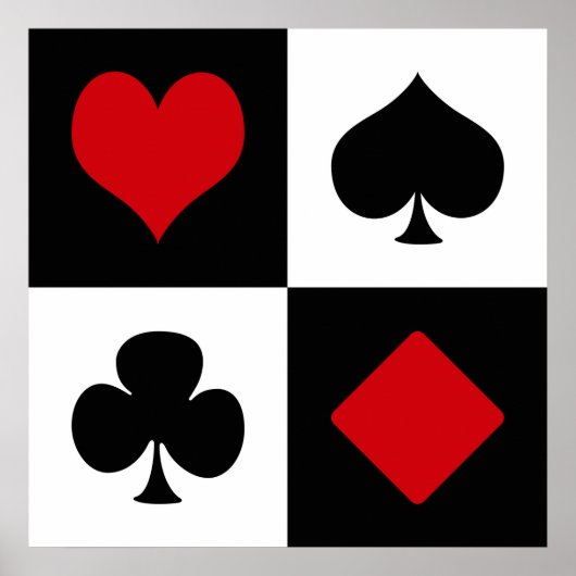 4枚のカードスーツ ポスター (正面)