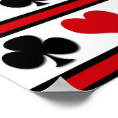 4枚のカードスーツ ポスター (角)