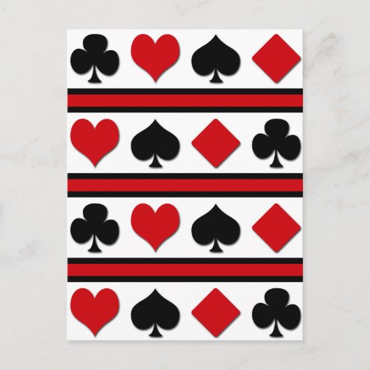4枚のカードスーツ ポストカード (正面)