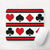 4枚のカードスーツ マウスパッド (マウス)