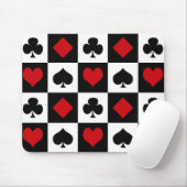 4枚のカードスーツ マウスパッド (マウス)