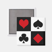 4枚のカードスーツ マグネット (正面/裏面)