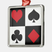 4枚のカードスーツ メタルオーナメント (左)