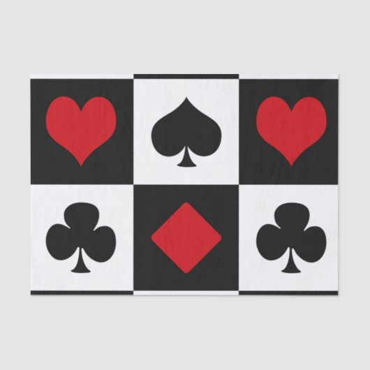 4枚のカードスーツ 薄葉紙 (正面)