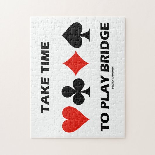 4枚のカード遊スーツの橋渡しに時間がかかる ジグソーパズル (縦)