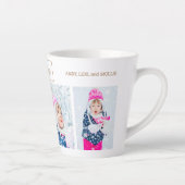 4枚のクリスマス写真コラージュ ダッシング スノー 祖父母 カフェラテマグ (右)