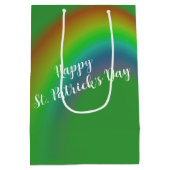 4枚のクローバーを持つ髭のあるアイルランド人の男 ミディアムペーパーバッグ (裏面)