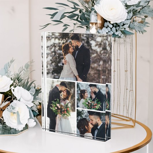 4枚のコラージュのカスタム フォトブロック