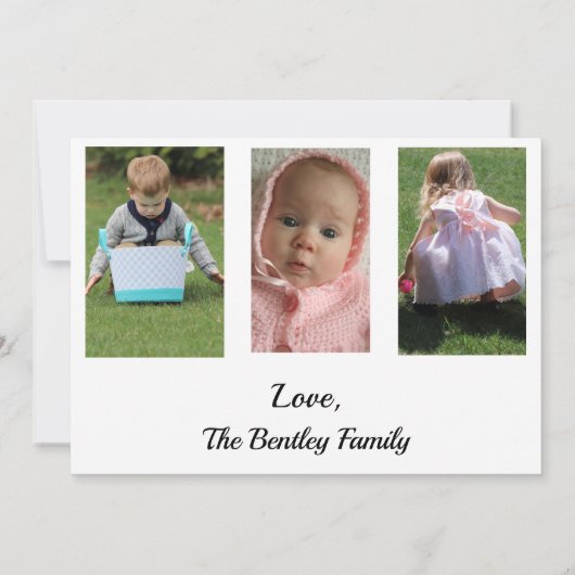 4枚のフォトカード(各大事な行事) サンキューカード (裏面)