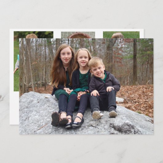 4枚のフォトカード(各大事な行事) サンキューカード (正面/裏面)