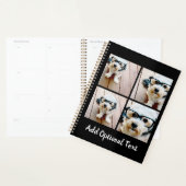 4枚のフォトコラージュオプション文字 – 黒を編集可能 プランナー手帳 (ディスプレー)