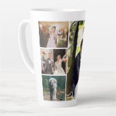 4枚のフォトコラージュカスタムをカスタマイズする カフェラテマグ (左アングル)