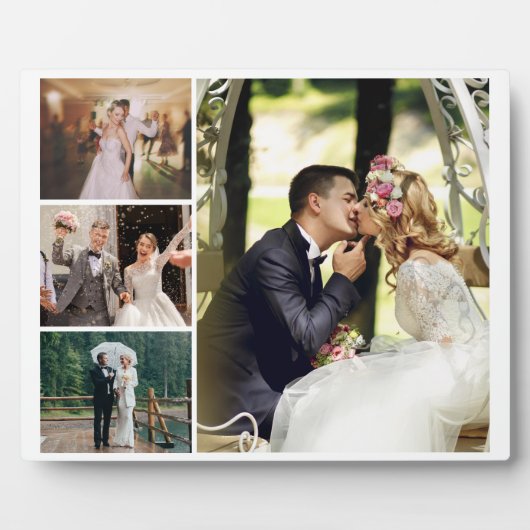 4枚のフォトコラージュカスタムをカスタマイズする フォトプラーク (正面)