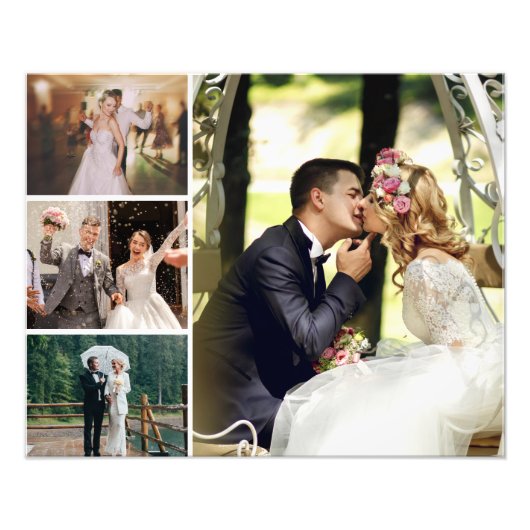 4枚のフォトコラージュカスタムをカスタマイズする フォトプリント (正面)