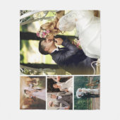 4枚のフォトコラージュカスタムをカスタマイズする フリースブランケット (正面)