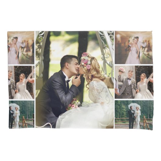 4枚のフォトコラージュカスタムをカスタマイズする 枕カバー (正面左)