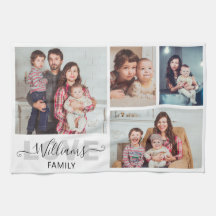 4枚のフォトコラージュファミパーソナライズされたリ