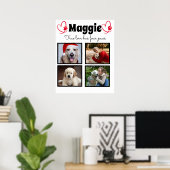 4枚のフォトドッグコラージュカスタマイズを作成する ポスター (ホームオフィス)