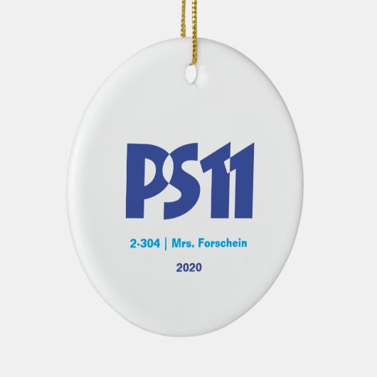 4枚のフォトバック付き学校ロゴ セラミックオーナメント (右)