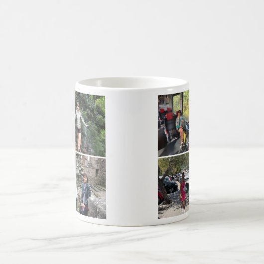 4枚のフォトモンタージュ コーヒーマグカップ (中央)