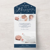 4枚の写メリー真の誕生発表 オールインワン招待状 (内側)