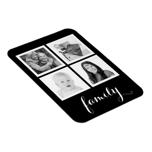 4枚の写真がある家族 マグネット (右側)