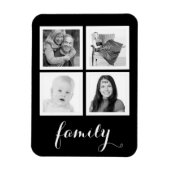 4枚の写真がある家族 マグネット (縦)