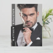 4枚の写真が使える両面コンポジットカードテンプレート 招待状 (スタンド正面)