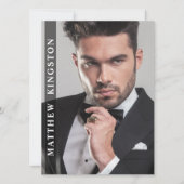 4枚の写真が使える両面コンポジットカードテンプレート 招待状 (正面)