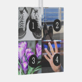 4枚の写真が自分の形見を作る ガラスオーナメント (正面右)