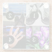 4枚の写真が自分の形見を作る ガラスコースター (裏面)