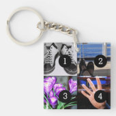 4枚の写真が自分の形見を作る キーホルダー (正面)