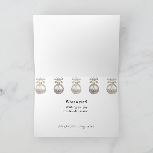 4枚の写真が飾れる折りたたみホリデーカード シーズンカード (内部)