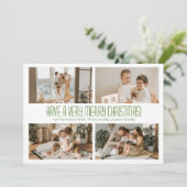 4枚の写真でとても楽しいクリスマスホリデー シーズンカード (スタンド正面)
