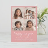 4枚の写真で作る2027年カレンダー付新年コラージュ シーズンカード (スタンド正面)