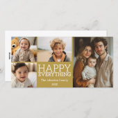 4枚の写真で構成されるコラージュのすべてを幸せに - ゴールド シーズンカード (正面/裏面)