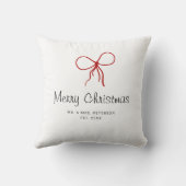 4枚の写真で紐を結んだクリスマス 新婚夫婦向け モダン クッション (裏面)