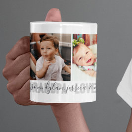4枚の写真とお名前入り おじいちゃん大好きマグカップ コーヒーマグカップ