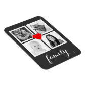 4枚の写真とハートがある家族 マグネット (右側)