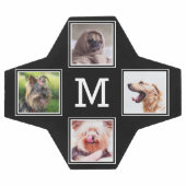 4枚の写真とモノグラムのサッカーボール サッカーボール (フラット)