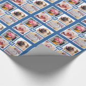 4枚の写真とモノグラムのラッピング紙 ラッピングペーパー (角)