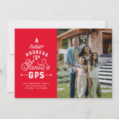 4枚の写真と一緒に移動アナウンスメントクリスマスカード シーズンカード (正面)