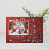 4枚の写真と白いライトの木 シーズンカード (スタンド正面)