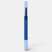 4枚の写真のイニシャルと名前を青と白に追加 Case-Mate iPhoneケース (裏面/左)