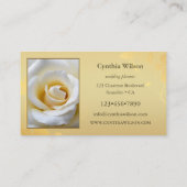 4枚の写真のエレガント金ゴールドウェディングプランナー 名刺 (裏面)